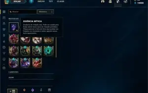 Conta bronze 1 com TODOS os champs e 276 Skins + 22 Cromas