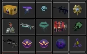 Skins, caixas, adesivos, agentes CS:GO