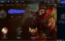 CONTA GOLD 3 SMURF 26 CAMPEOES E 3 SKINS