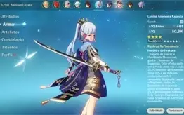 CONTA PREMIUM GENSHIN IMPACT AYATO AYAKA ZHONG 95 RESINAS +