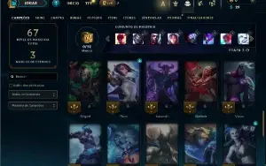 Unranked com 45 Champs e 10 Skins