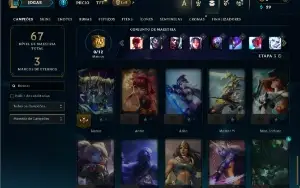 Unranked com 45 Champs e 10 Skins