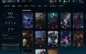 Conta LOL - LVL 220 - 130 Champions - 101 Skins - Unranked