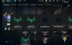 Esmeralda 4 com TODOS os champs e 392 Skins (970k de Yasuo)