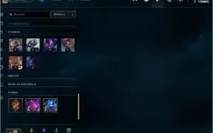 Vendo conta do LOL, nv 460, +270 skins, com RP e 128mil EA