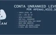 CONTAS LEVEL 30 SMURF UNRANKED