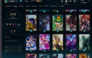 conta level 270 varias skins