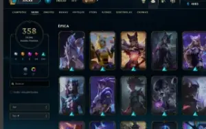 conta level 270 varias skins