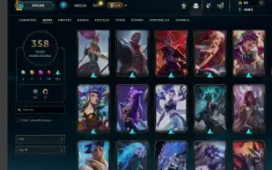 conta level 270 varias skins