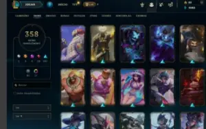 conta level 270 varias skins