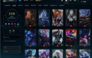 conta level 270 varias skins