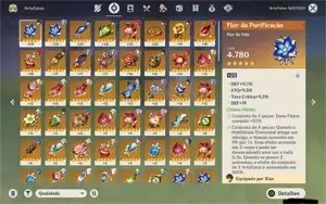 Conta ranking 55 zhongli xiao diluc Jean e kequing 1 arma 5
