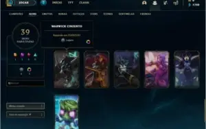 Conta com Warwick cinzento e Twitch Medieval (com cromas)
