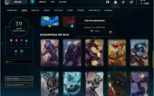 Conta com Warwick cinzento e Twitch Medieval (com cromas)