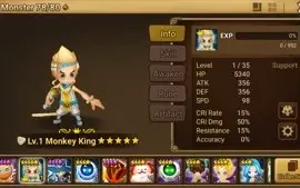Reroll Summoners War lvl10 com Light Monkey King - Qintian