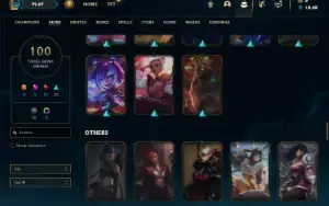 Unranked com 100 Champs e 100 Skins ( MAIN SUP / JG )