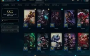 Conta com todos os champions e 3 skins ultimates