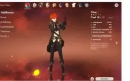 Conta Geshin Impact AR36 3 Personagens 5 estrela