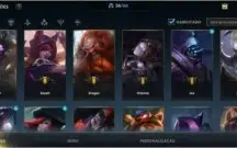 conta wild rift platina 4, 9 skins + conta pc