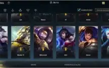 conta wild rift platina 4, 9 skins + conta pc
