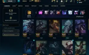 Diamante 4 com 32 Champs e 6 Skins