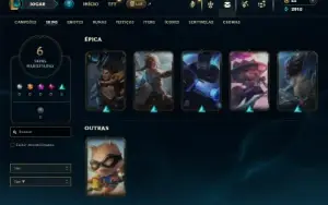 Diamante 4 com 32 Champs e 6 Skins