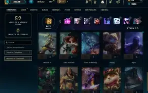 Diamante 4 com 32 Champs e 6 Skins
