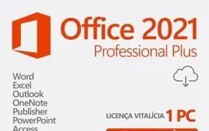 OFFICE 2021PROFESSIONAL PLUS BR 32/64bits LICENÇA VITALÍCIA