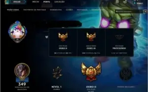 Conta lol gold 3, 103 skins e todos os campeões