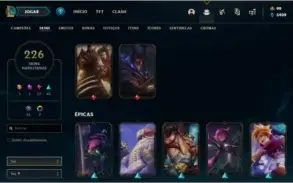 Conta Gold com 226 skins full champs