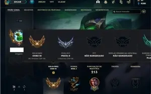 Conta ouro 3 com 76 Champs e 39 Skins + 2 Cromas
