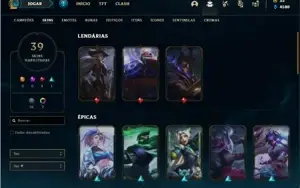 Conta ouro 3 com 76 Champs e 39 Skins + 2 Cromas