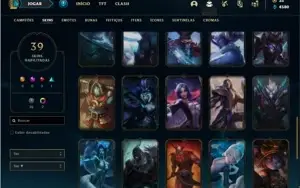 Conta ouro 3 com 76 Champs e 39 Skins + 2 Cromas