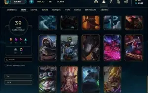 Conta ouro 3 com 76 Champs e 39 Skins + 2 Cromas