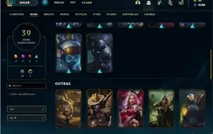 Conta ouro 3 com 76 Champs e 39 Skins + 2 Cromas