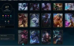 Conta de lol lvl 71 plat 1 mmr d4/d3 64 skin nunca tomou ban