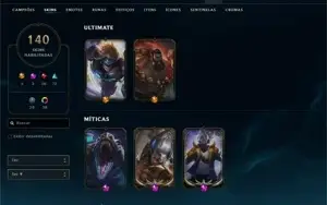 Conta LoL Bronze 140 Skins Praticamente Unranked