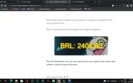 Conta LoL Bronze 140 Skins Praticamente Unranked
