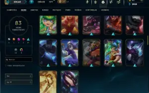 Unranked com 140 Champs e 83 Skins (MID / JG / ADC)