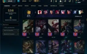 Unranked com 140 Champs e 83 Skins (MID / JG / ADC)
