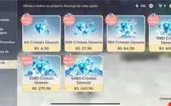 Conta Genshin Impact AR55  - Servidor América