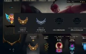 conta lol gold , temporada passada gold e platina  132 skin