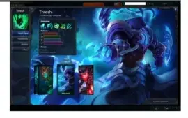 Conta com Thresh Campeonato, riot blitz e 71 champs