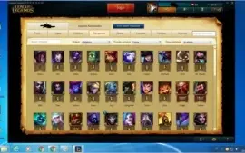 Conta Platina V Com muitos campões e skins.