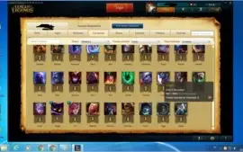 Conta Platina V Com muitos campões e skins.