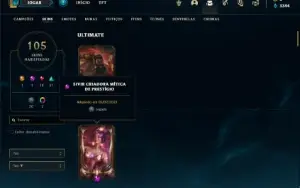 Conta Platina 4 com 110 Champs e 105 Skins + 1 Prestigio