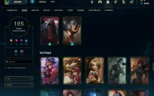 Conta Platina 4 com 110 Champs e 105 Skins + 1 Prestigio