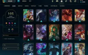 Conta Platina 4 com 110 Champs e 105 Skins + 1 Prestigio