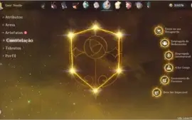 Genshin Impact AR55 - 7 personagens 5* + 2 armas 5*