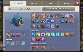 CONTA CLASH OF CLANS TOP 1850+ GEMAS
